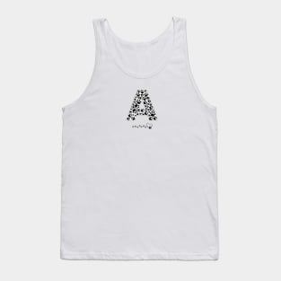 Made of paw print A letter Tank Top